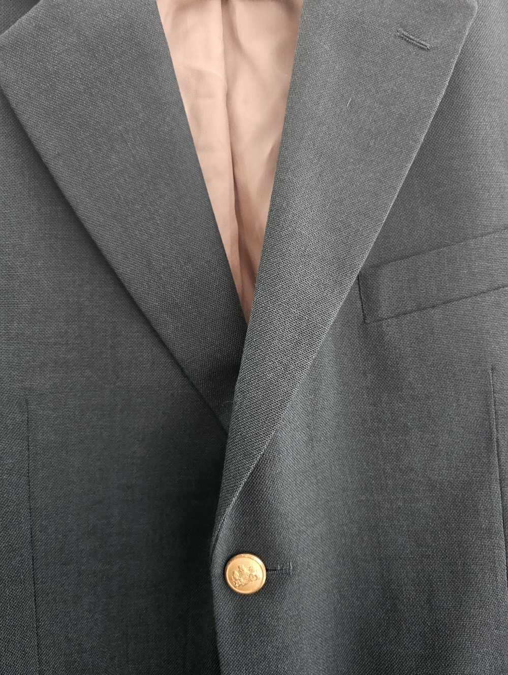 Stafford Green Blazer Gold Button 42S Vintage Wool Sport Coat Preppy Golf Inspo - Picture 5 of 16